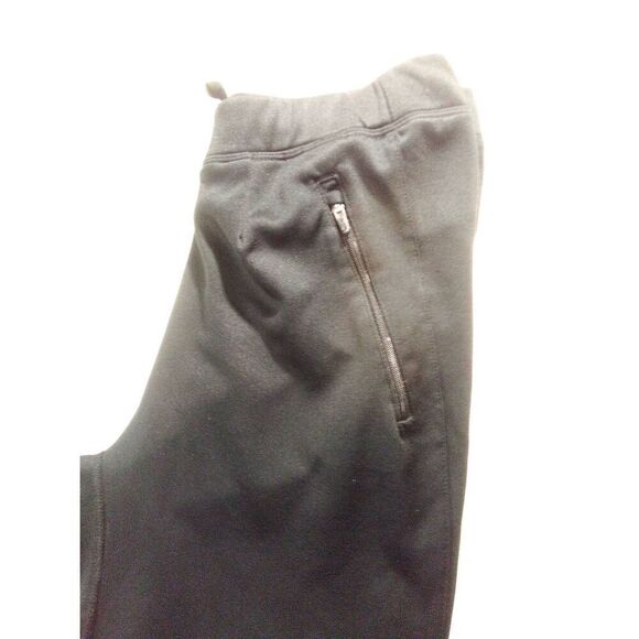 Nike DRI Fit Black Elastic + Drawstring Track Pants Zippered Ankles And Pockets - Picture 6 of 13